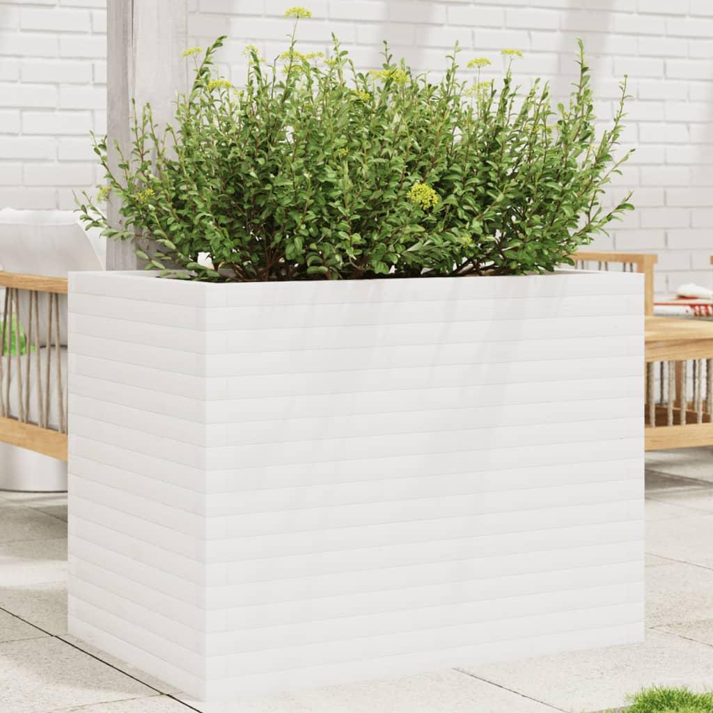 Plantekasse 90x60x68,5 cm massivt fyrretræ hvid Plantekasse 90x60x68,5 cm massivt fyrretræ hvid