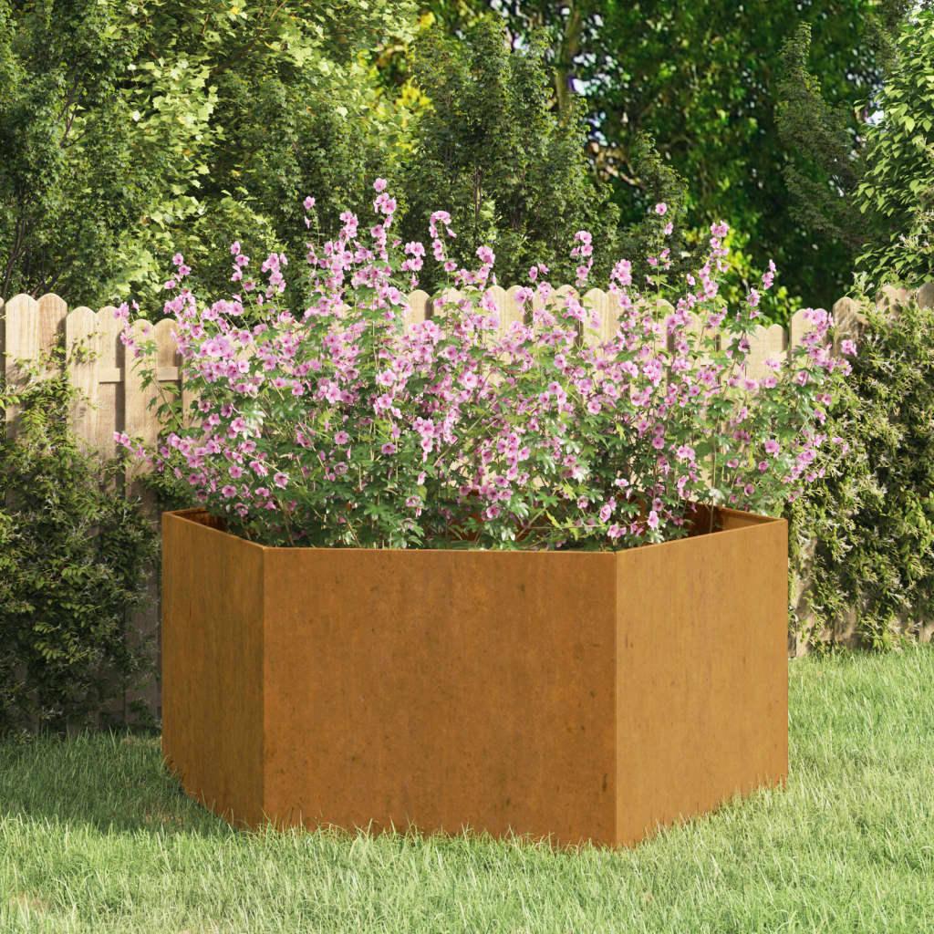 Plantekasse 90x90x45 cm cortenstål rustfarvet Plantekasse 90x90x45 cm cortenstål rustfarvet