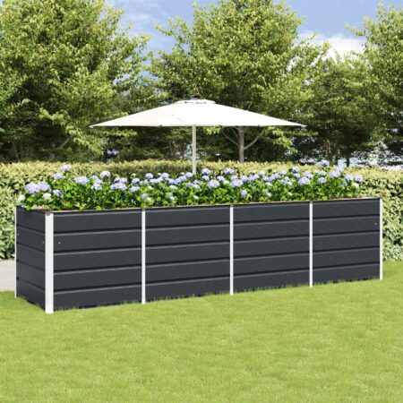Plantekasse Antracit 240 x 80 x 75 cm Stål