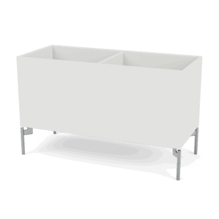 Plantekasse B69,6 cm fra Montana (Dybde: 30 cm, Hvid (white 01), Inkl. ben - krom)