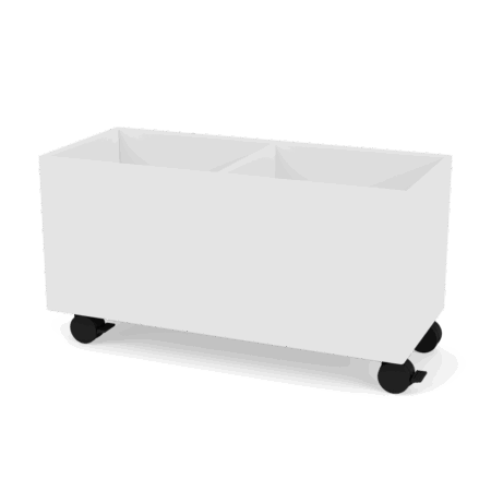 Plantekasse B69,6 cm fra Montana (Dybde: 30 cm, New white, Inkl. hjul)