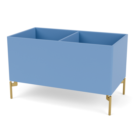 Plantekasse B69,6 cm fra Montana (Dybde: 38 cm, Azure, Inkl. ben - messing)