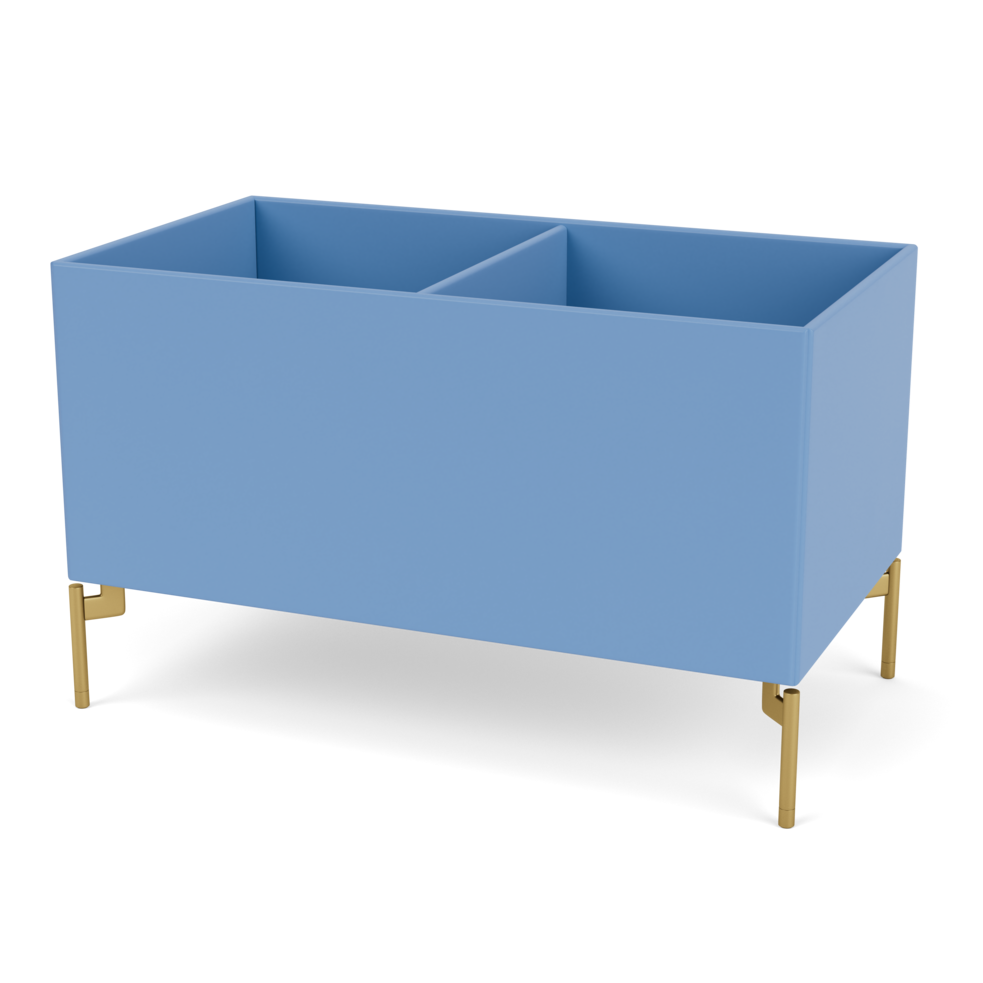 Plantekasse B69,6 cm fra Montana (Dybde: 38 cm, Azure, Inkl. ben - messing) Plantekasse B69,6 cm fra Montana (Dybde: 38 cm, Azure, Inkl. ben - messing)