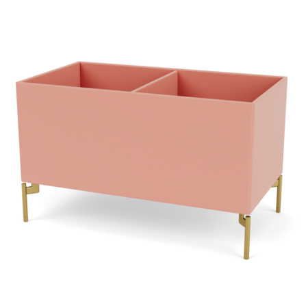 Plantekasse B69,6 cm fra Montana (Dybde: 38 cm, Rhubarb, Inkl. ben - messing)