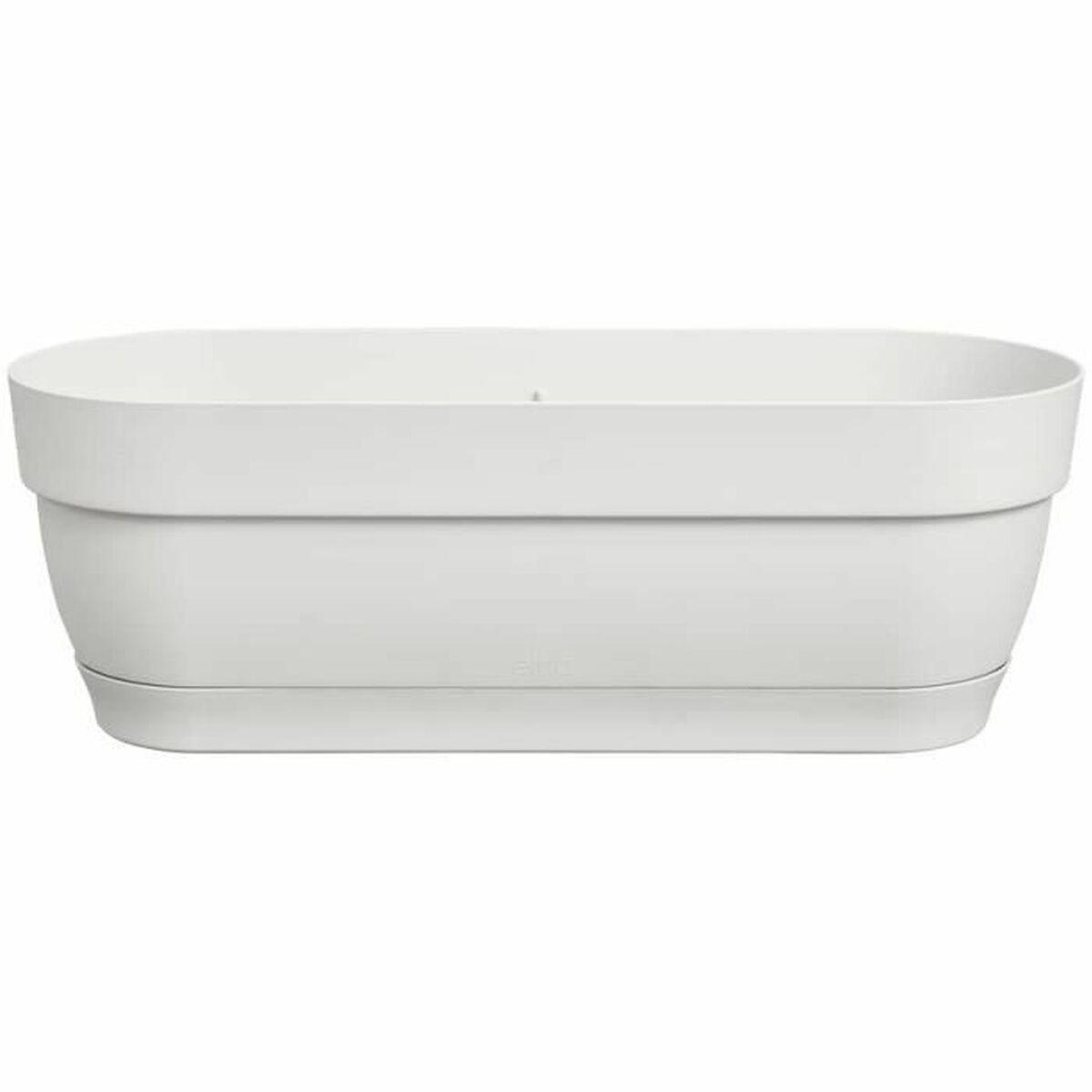 Plantekasse Elho 50 cm Hvid Rektangulær Plastik Plantekasse Elho 50 cm Hvid Rektangulær Plastik