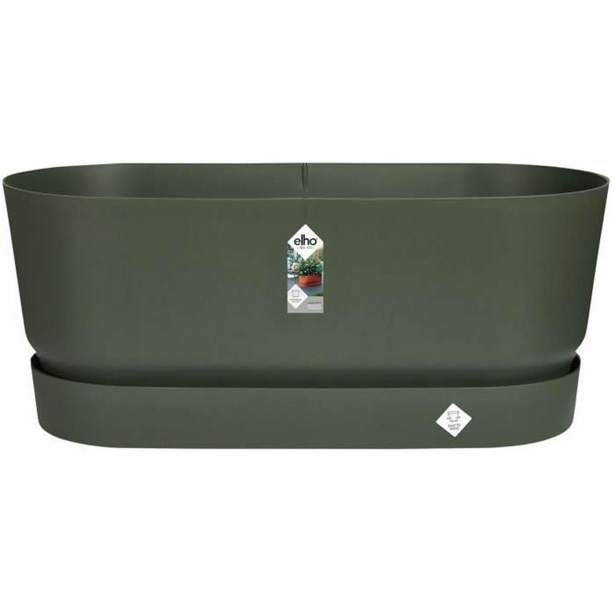 Plantekasse Elho 60 cm Grøn Plastik Oval Plantekasse Elho 60 cm Grøn Plastik Oval