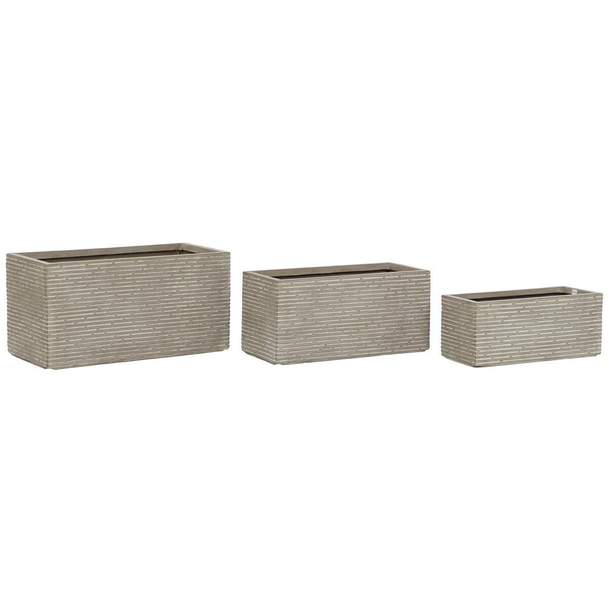 Plantekasse Home ESPRIT Beige Magnesium Afklædt 74,5 x 37,5 x 37,5 cm Plantekasse Home ESPRIT Beige Magnesium Afklædt 74,5 x 37,5 x 37,5 cm