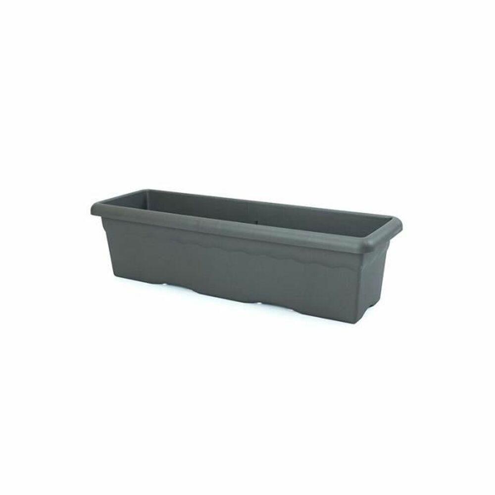 Plantekasse Plastiken 100 x 44 x 40 cm Rektangulær Antracit Plastik Plantekasse Plastiken 100 x 44 x 40 cm Rektangulær Antracit Plastik