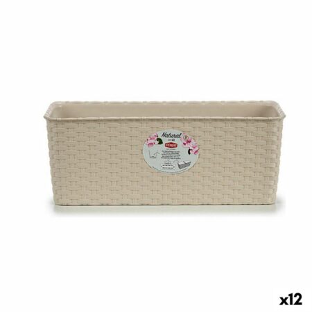 Plantekasse Stefanplast 15,5 x 13,5 x 38,5 cm Beige Plastik (12 enheder)