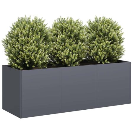 Plantekasse antracitgrå 120x40x40 cm koldvalset stål