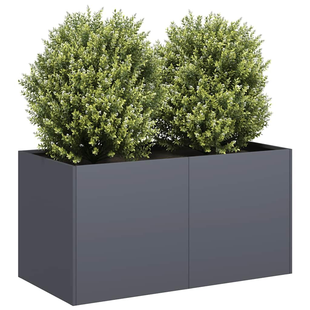 Plantekasse antracitgrå 80x40x40 cm koldvalset stål Plantekasse antracitgrå 80x40x40 cm koldvalset stål