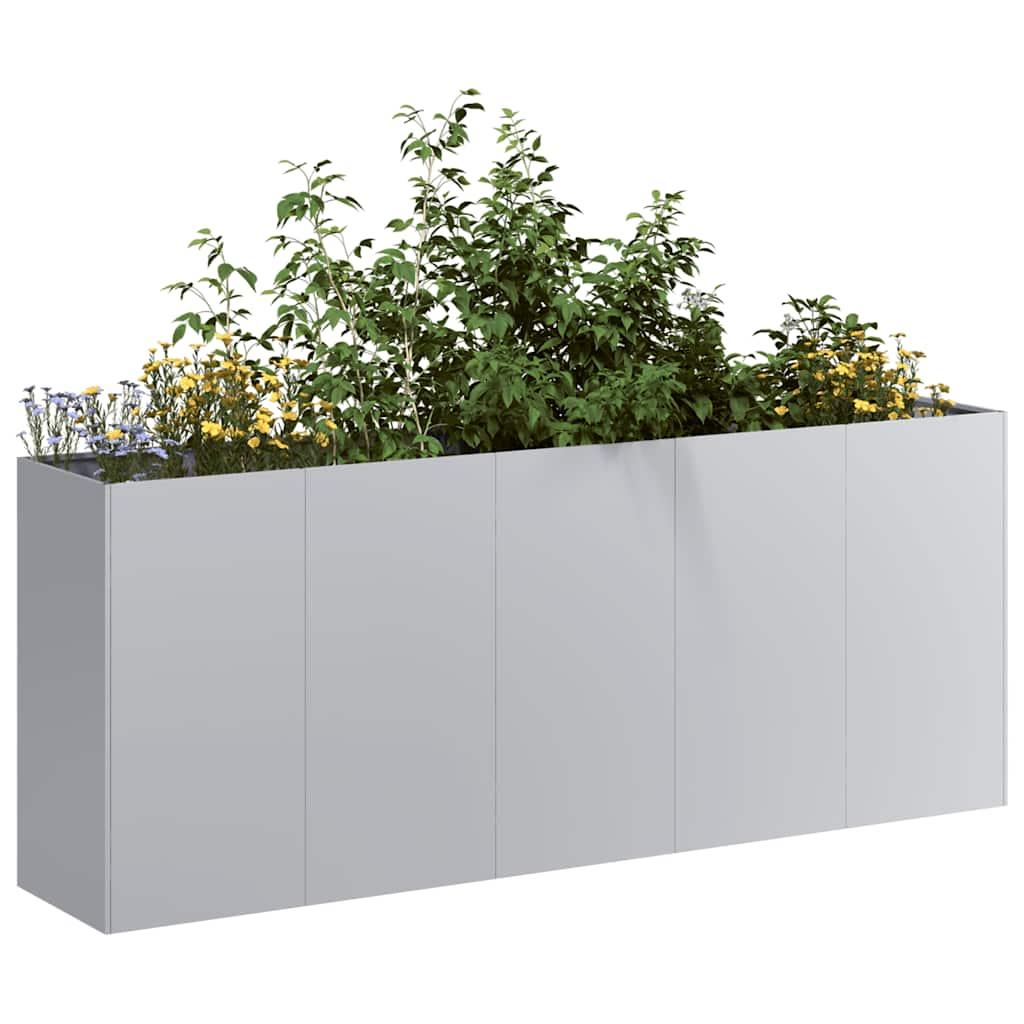 Plantekasse højbed 200×40×80 cm i galvaniseret stål - grå Plantekasse højbed 200×40×80 cm i galvaniseret stål - grå