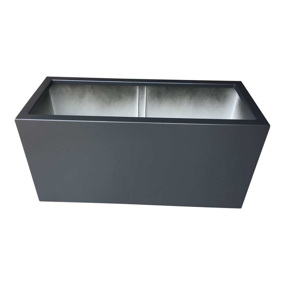 Plantekasse i aluminium - mørk antracit - 40 x 40 x 40 cm Plantekasse i aluminium - mørk antracit - 40 x 40 x 40 cm