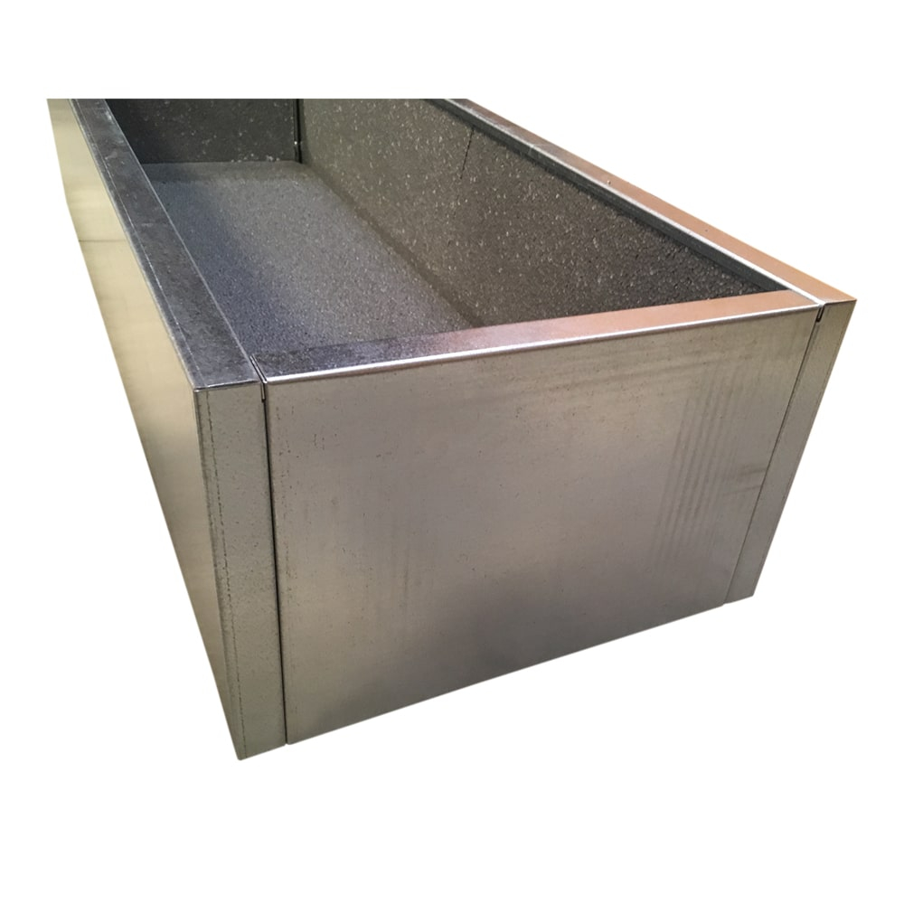 Plantekasse i galvaniseret stål - 80 x 40 x 25-Fødder-Uden flamingo-Uden kapilærindsats Plantekasse i galvaniseret stål - 80 x 40 x 25-Fødder-Uden flamingo-Uden kapilærindsats