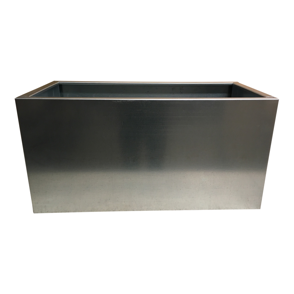 Plantekasse i galvaniseret stål - 80 x 40 x 40 cm-Hjul-Uden flamingo-Uden kapilærindsats Plantekasse i galvaniseret stål - 80 x 40 x 40 cm-Hjul-Uden flamingo-Uden kapilærindsats