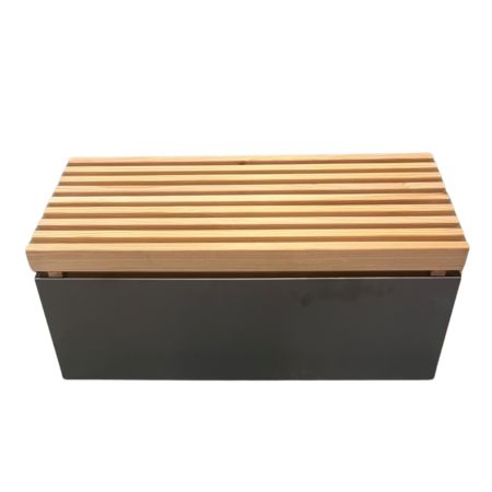 Plantekasse i jern med bænk | 80x40x25