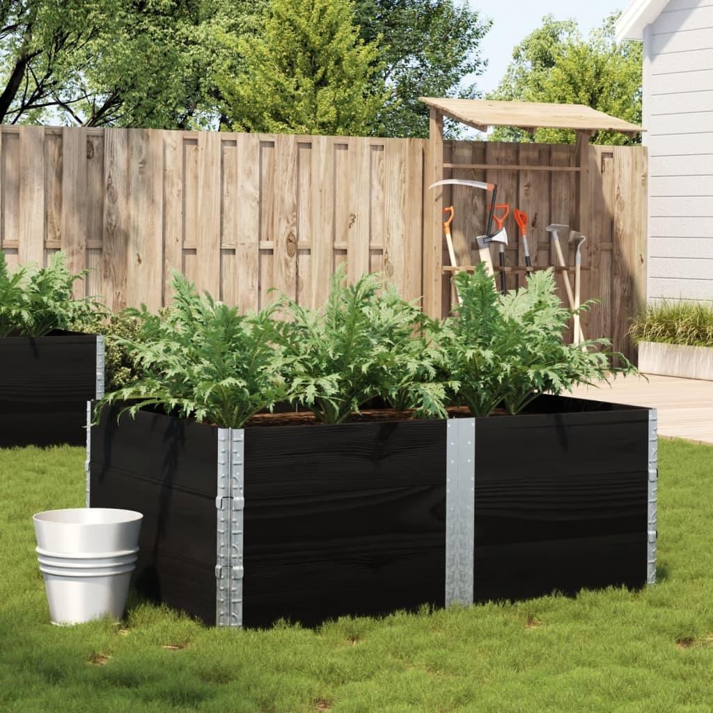 Plantekasse i massivt fyrretræ 150×100 cm - sort højbed Plantekasse i massivt fyrretræ 150×100 cm - sort højbed