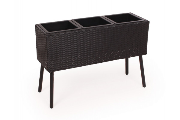 Plantekasse m/3 rum - Sort Plantekasse m/3 rum - Sort