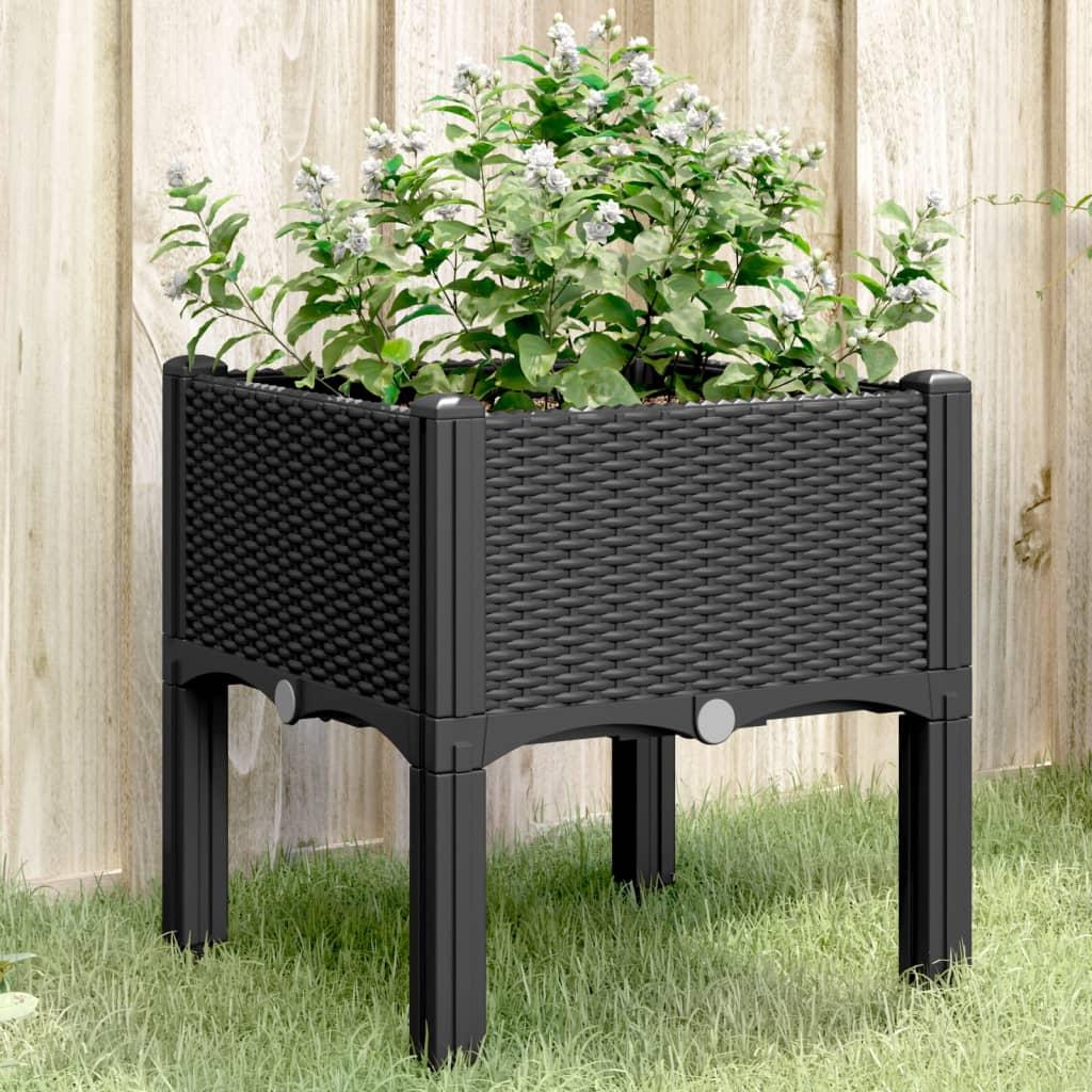 Plantekasse med ben 40x40x42 cm PP sort Plantekasse med ben 40x40x42 cm PP sort