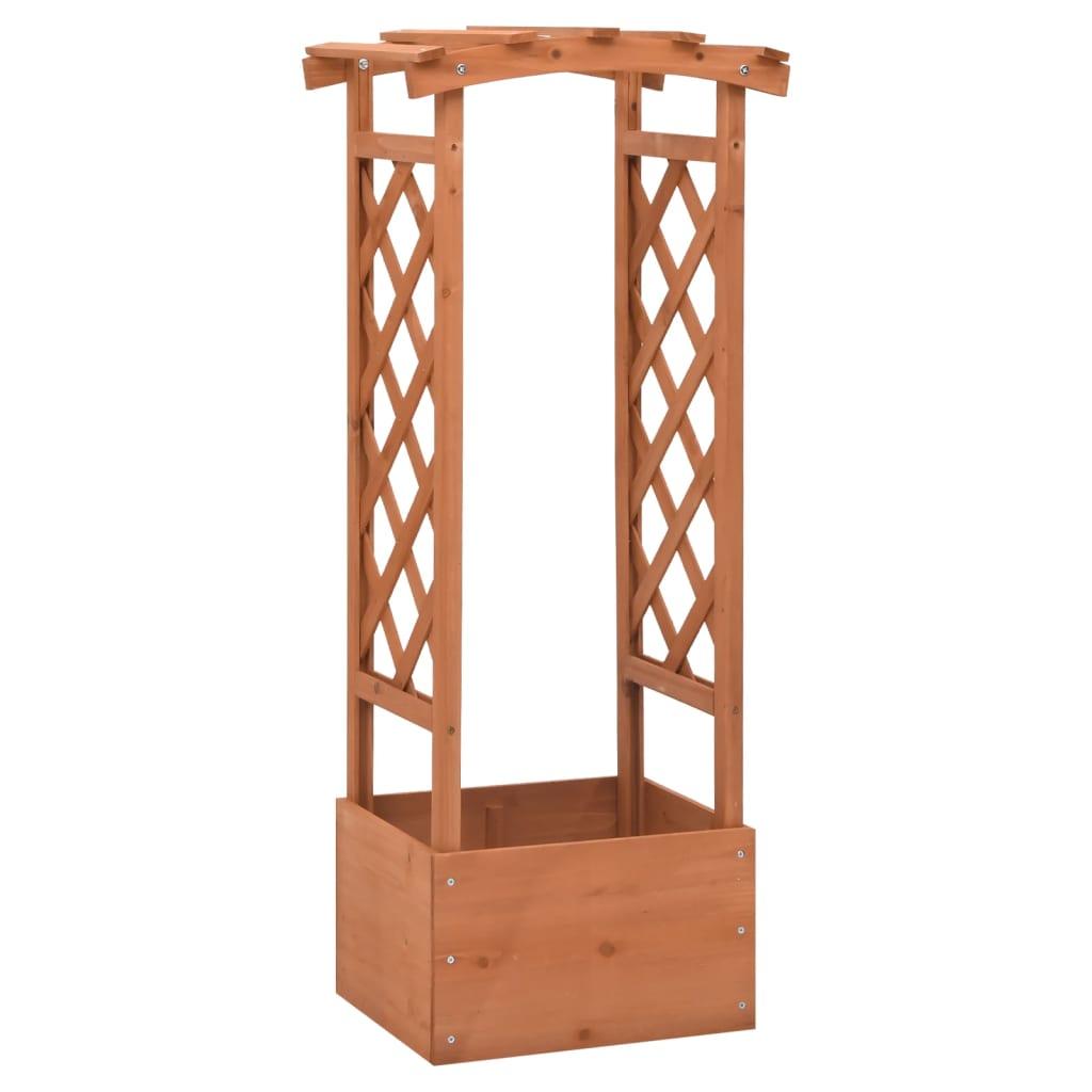 Plantekasse med espalier 49x39x117 cm fyrretræ Plantekasse med espalier 49x39x117 cm fyrretræ