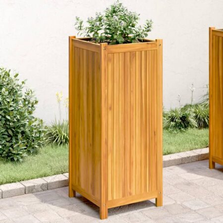 Plantekasse med for 42x42x100 cm massivt akacietræ