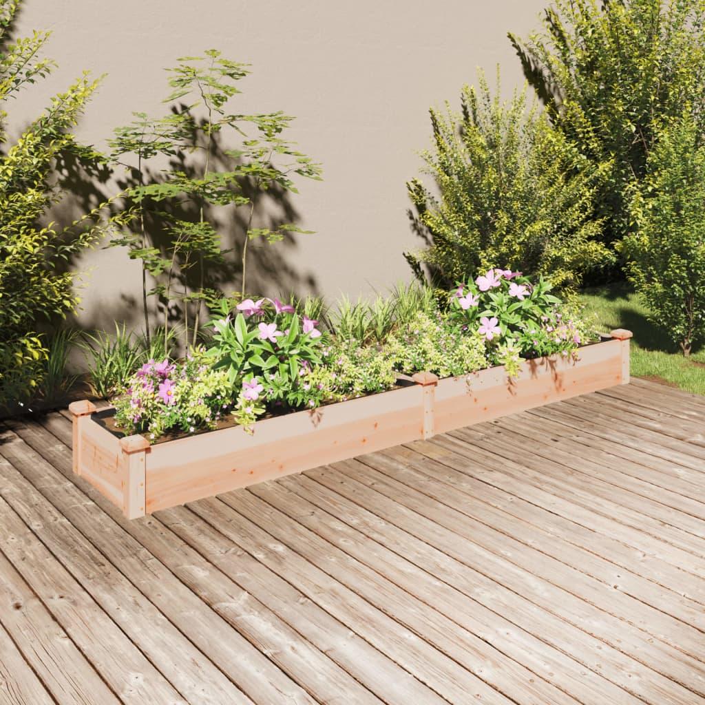Plantekasse med foring 240x45x25 cm massivt fyrretræ Plantekasse med foring 240x45x25 cm massivt fyrretræ