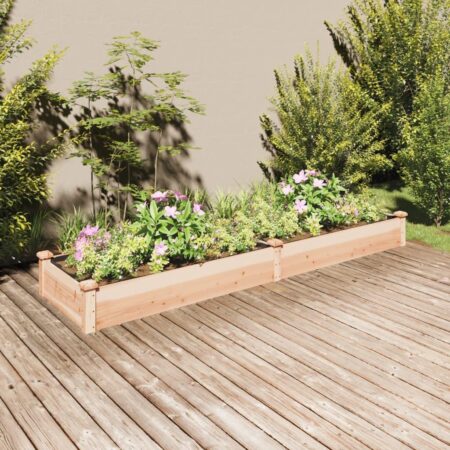 Plantekasse med foring 240x60x25 cm massivt fyrretræ