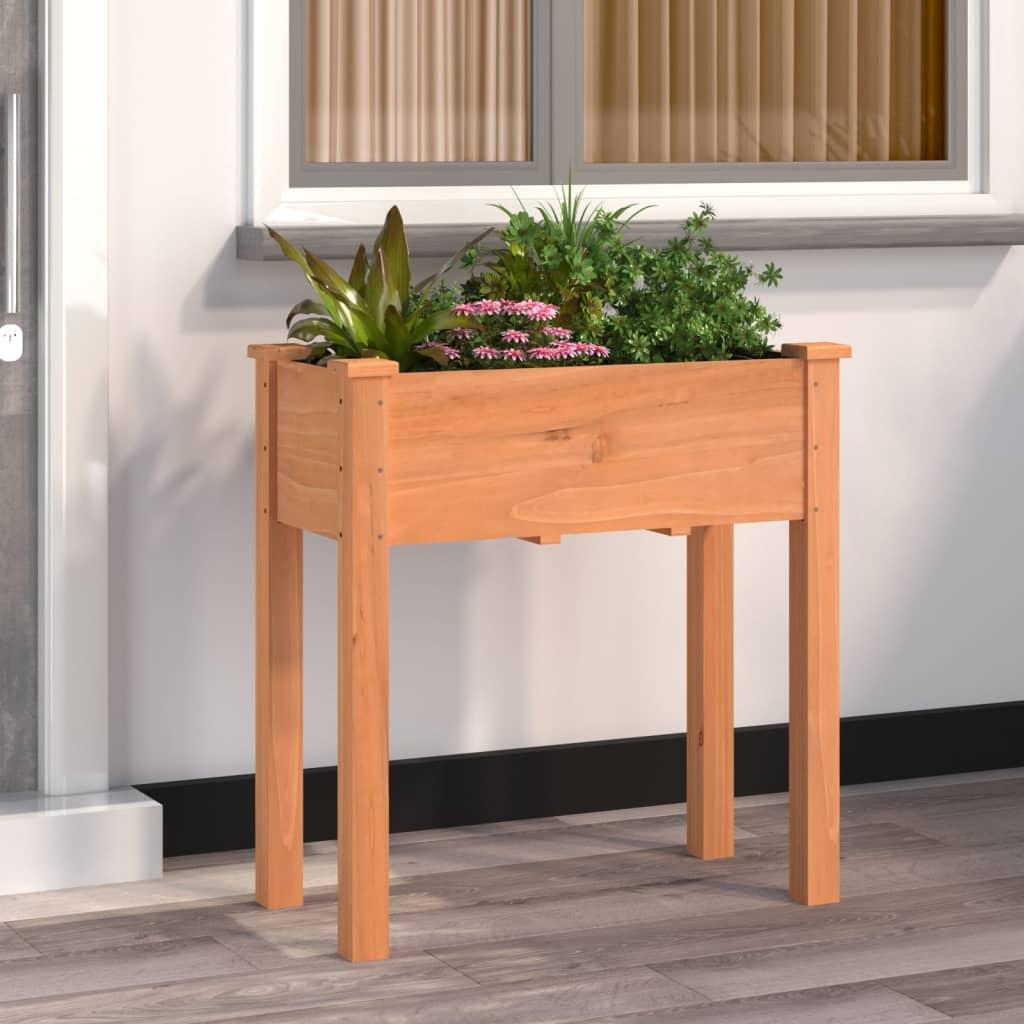 Plantekasse med foring 71x37x76 cm massivt fyrretræ brun Plantekasse med foring 71x37x76 cm massivt fyrretræ brun