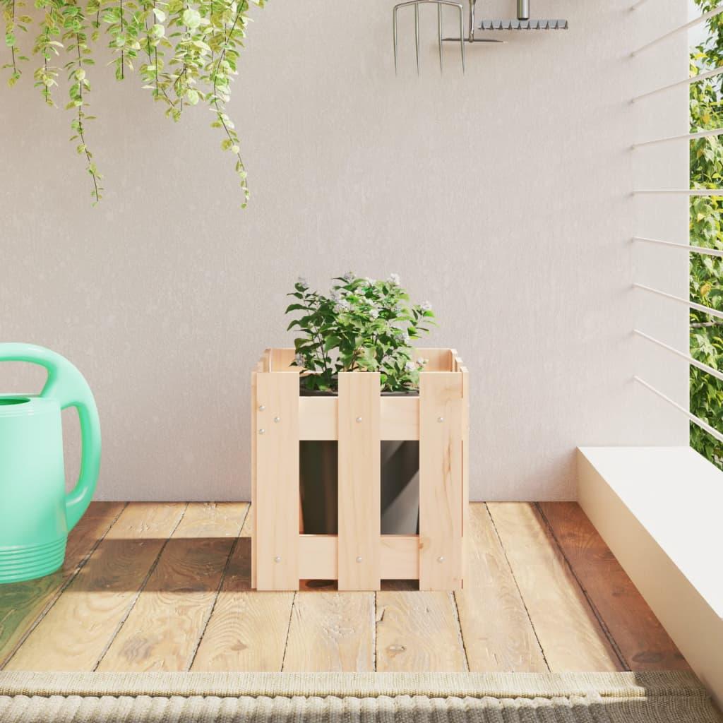 Plantekasse med stakitdesign 30x30x30 cm massivt fyrretræ Plantekasse med stakitdesign 30x30x30 cm massivt fyrretræ