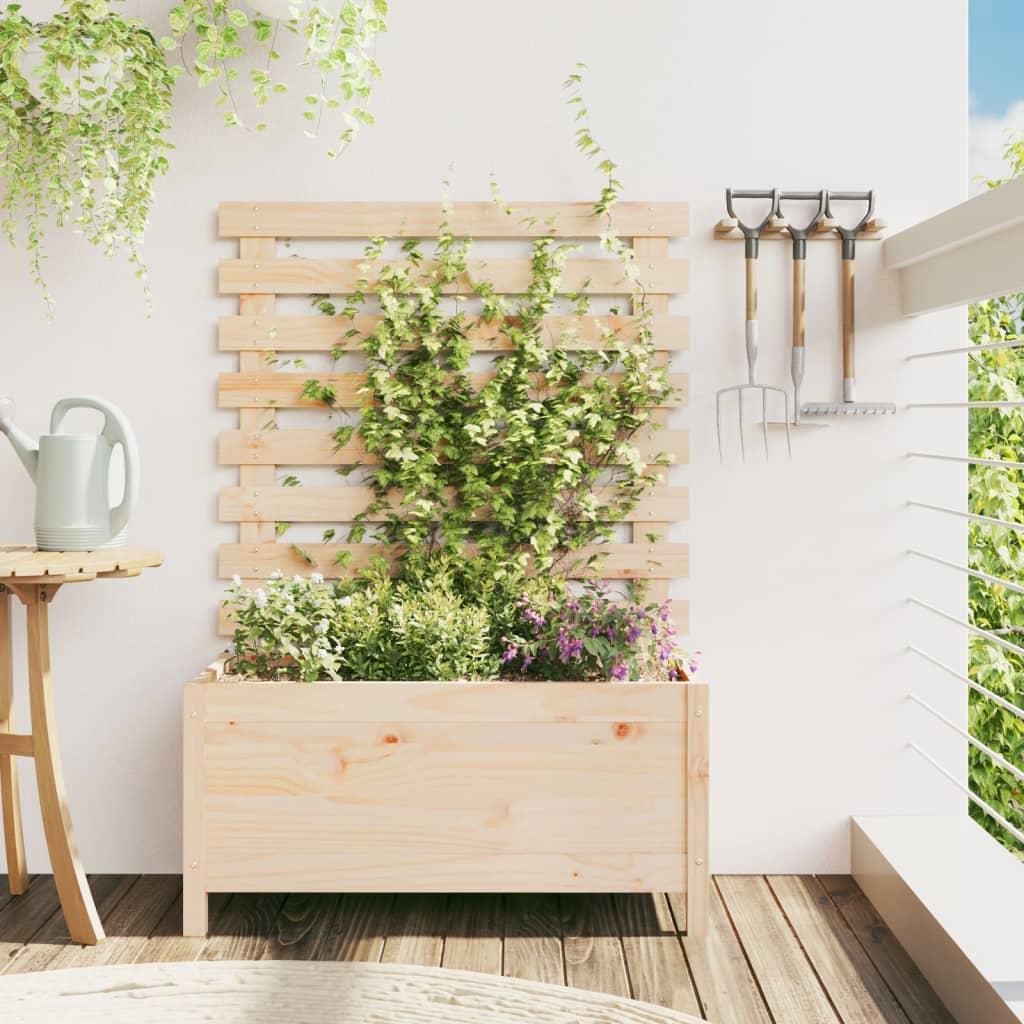 Plantekasse med stativ 79x39,5x114 cm massivt fyrretræ Plantekasse med stativ 79x39,5x114 cm massivt fyrretræ