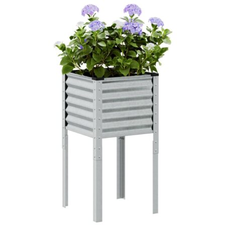Plantekasse på ben 45×45×88 cm - galvaniseret stål