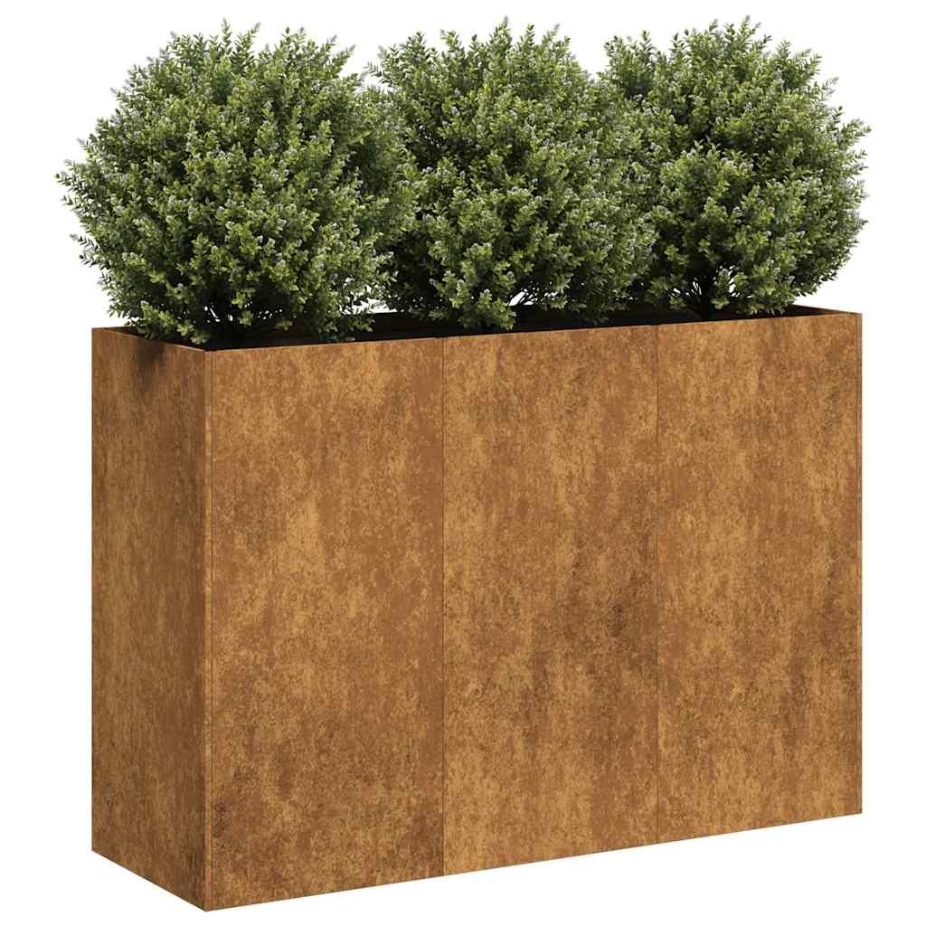 Plantekasse rustfarvet 120x40x80 cm forvitringsstål Plantekasse rustfarvet 120x40x80 cm forvitringsstål