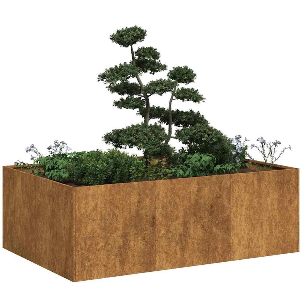 Plantekasse rustfarvet 120x80x40 cm forvitringsstål Plantekasse rustfarvet 120x80x40 cm forvitringsstål
