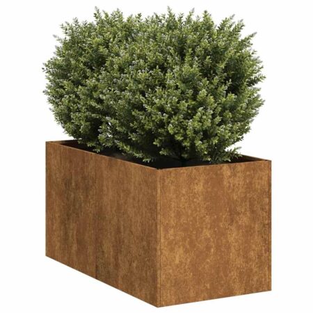 Plantekasse rustfarvet 40x80x40 cm forvitringsstål