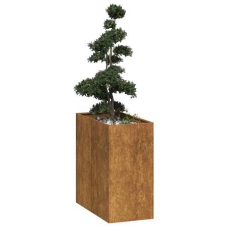 Plantekasse rustfarvet 40x80x80 cm forvitringsstål