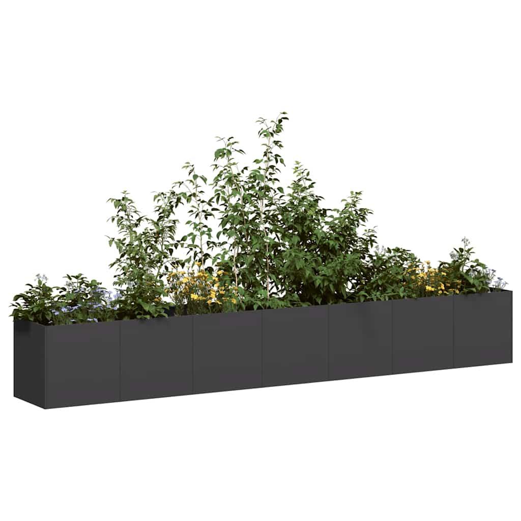 Plantekasse sort 280x40x40 cm koldvalset stål Plantekasse sort 280x40x40 cm koldvalset stål