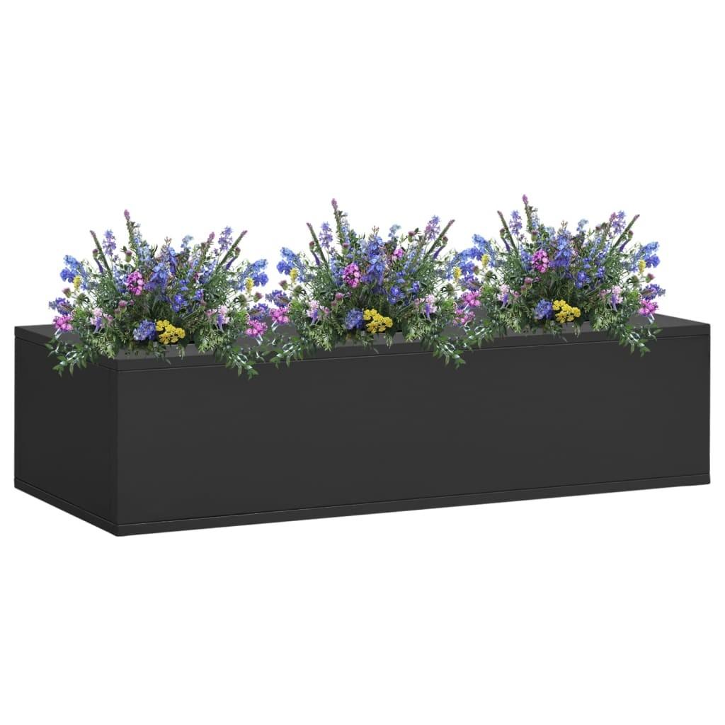 Plantekasse til kontor 90x40x23 cm stål antracitgrå Plantekasse til kontor 90x40x23 cm stål antracitgrå