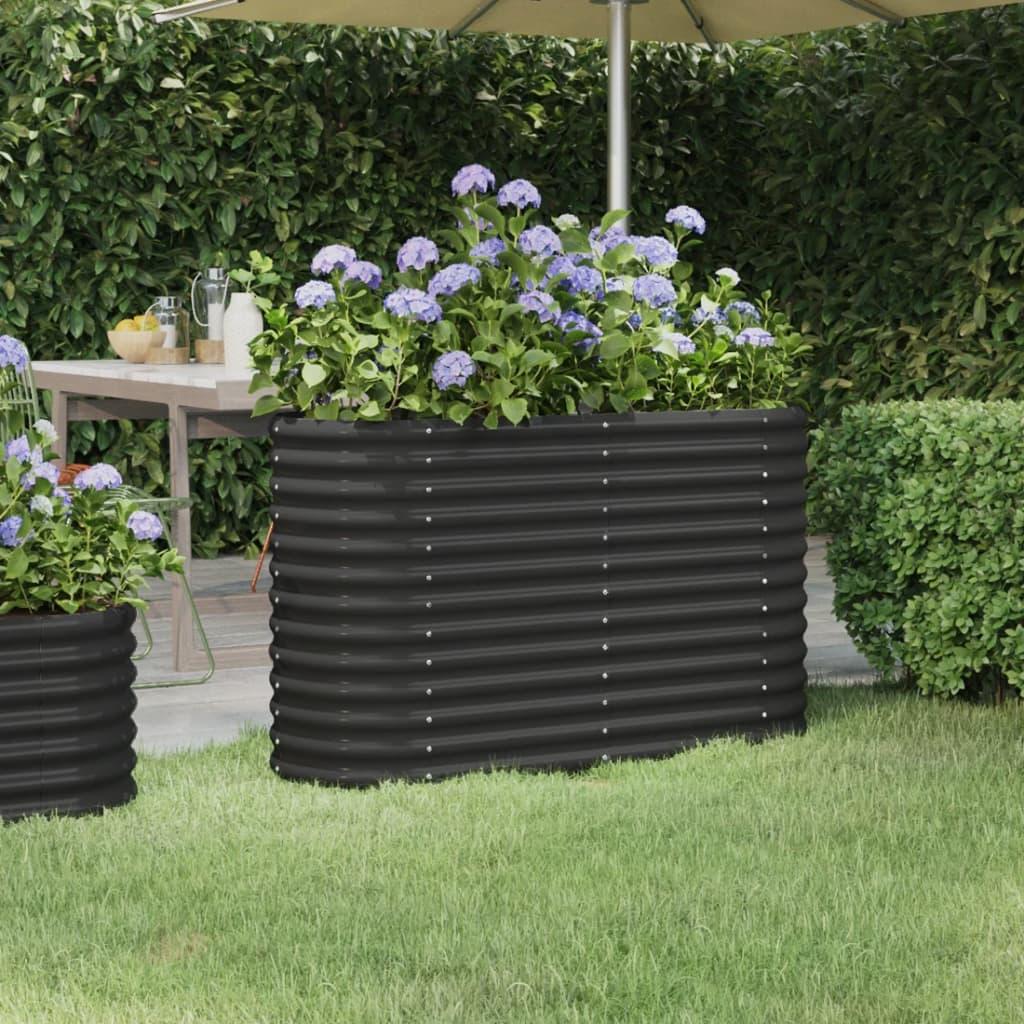 Plantekasse/højbed 114×40×68 cm - galvaniseret stål, antracitgrå Plantekasse/højbed 114×40×68 cm - galvaniseret stål, antracitgrå