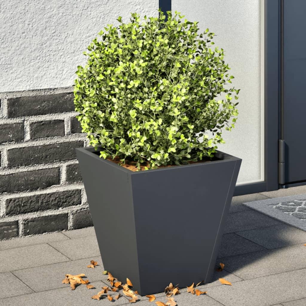 Plantekasser 2 stk. 30x30x30 cm stål antracitgrå Plantekasser 2 stk. 30x30x30 cm stål antracitgrå