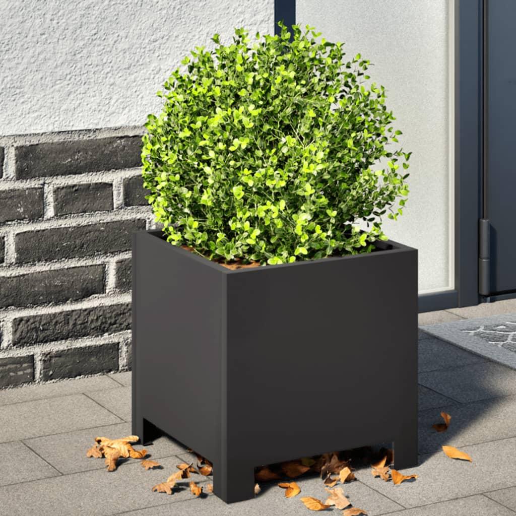Plantekasser 2 stk. 30x30x30 cm stål sort Plantekasser 2 stk. 30x30x30 cm stål sort