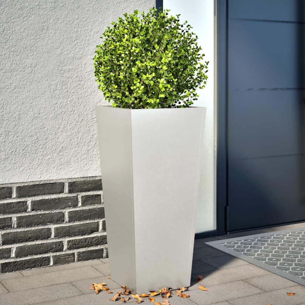 Plantekasser 2 stk. 35x35x75 cm rustfrit stål Plantekasser 2 stk. 35x35x75 cm rustfrit stål