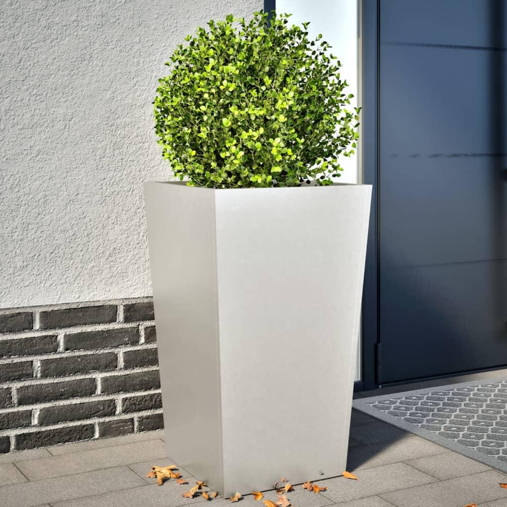 Plantekasser 2 stk. 45x45x75 cm rustfrit stål Plantekasser 2 stk. 45x45x75 cm rustfrit stål