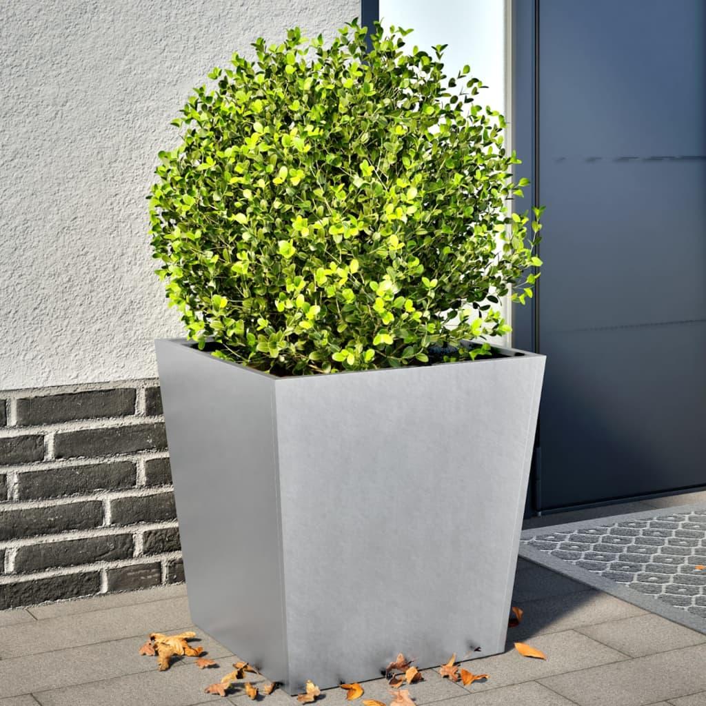 Plantekasser 2 stk. 50x50x50 cm galvaniseret stål Plantekasser 2 stk. 50x50x50 cm galvaniseret stål