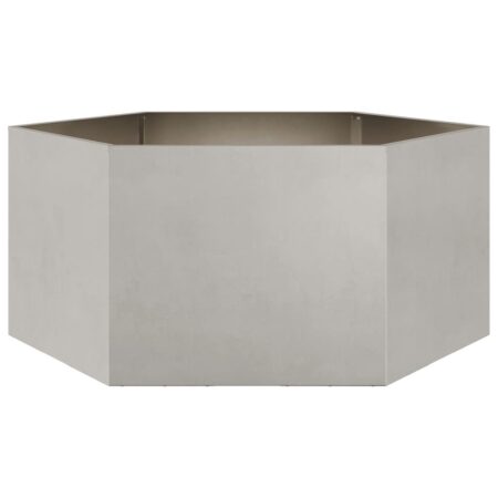 Plantekrukke 104x90x45 cm sekskantet rustfrit stål