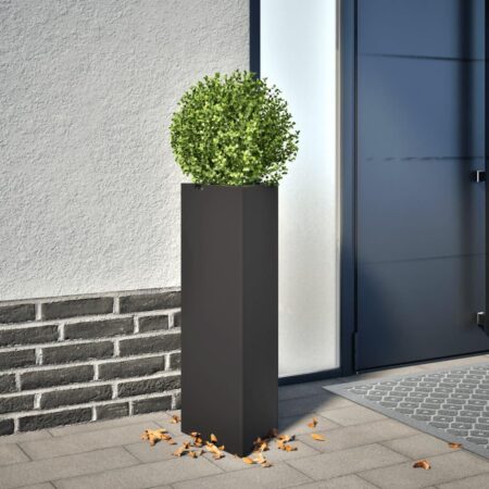 Plantekrukke 30x26x75 cm trekantet stål sort
