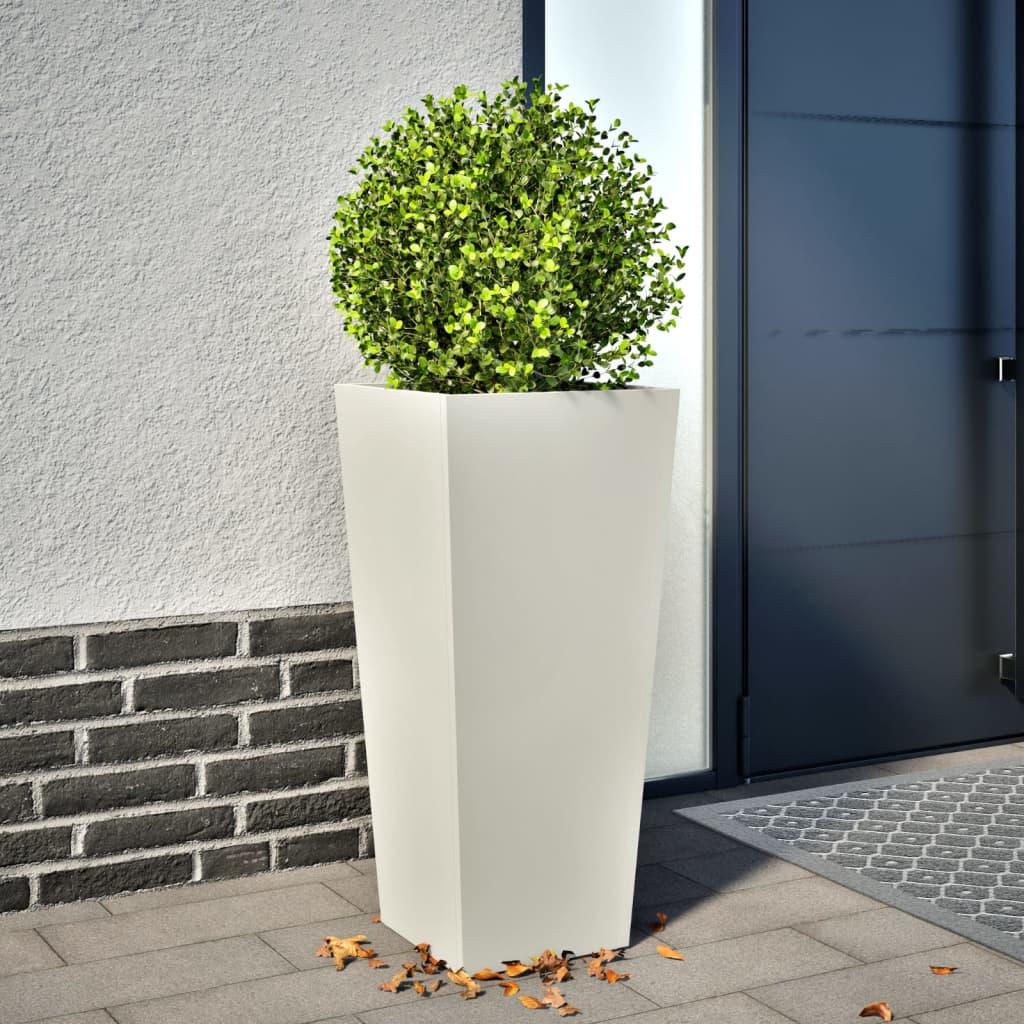 Plantekrukke 35x35x75 cm stål hvid Plantekrukke 35x35x75 cm stål hvid