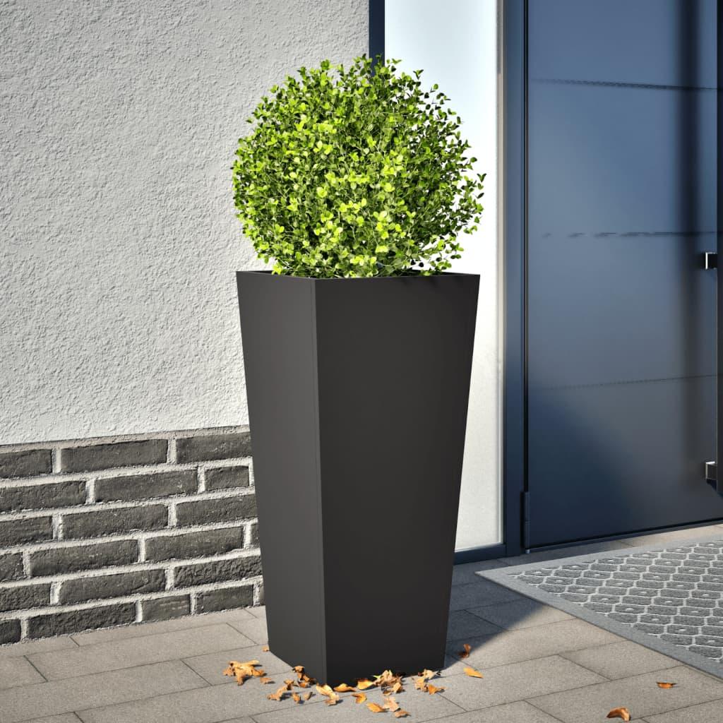 Plantekrukke 35x35x75 cm stål sort Plantekrukke 35x35x75 cm stål sort