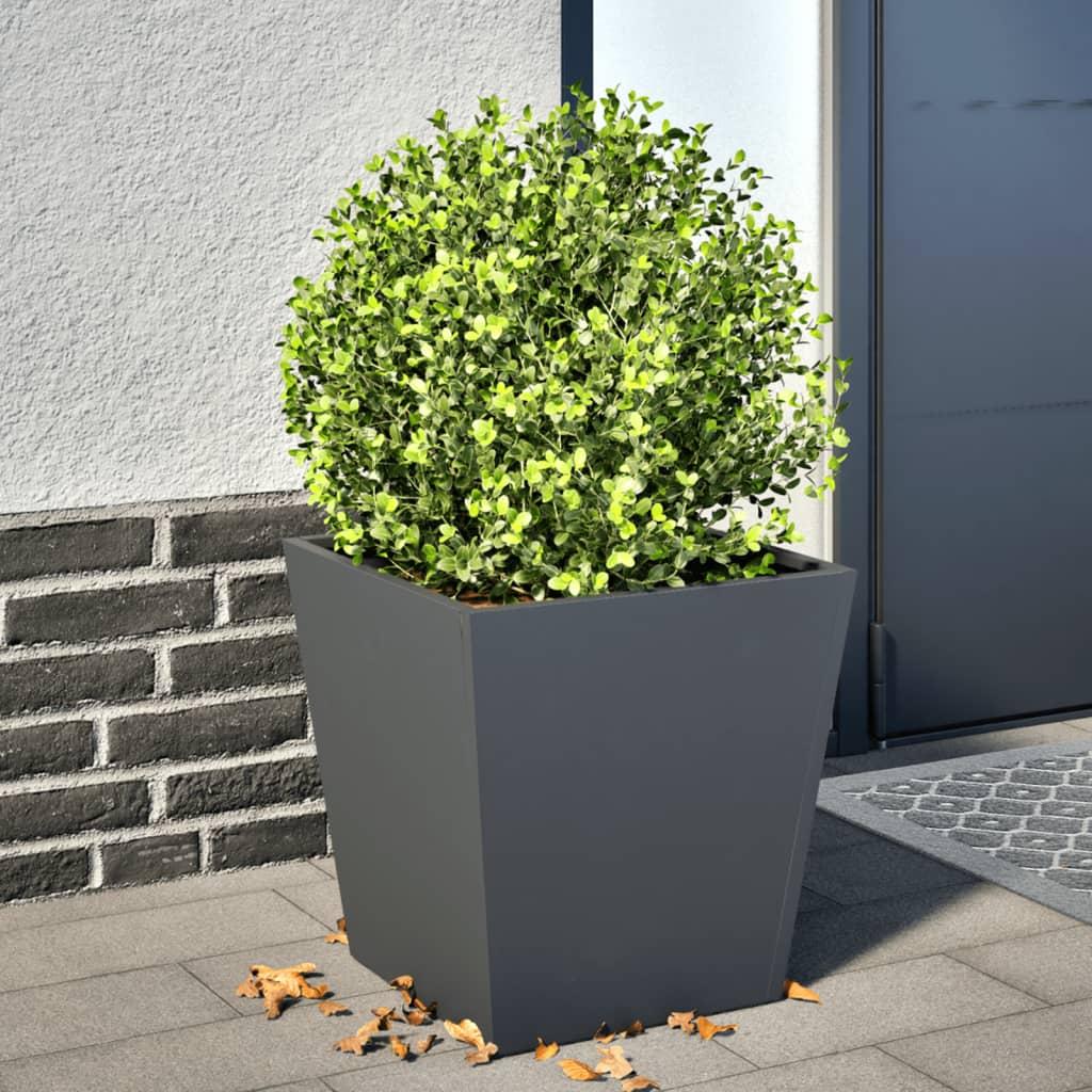 Plantekrukke 40x40x40 cm stål antracitgrå Plantekrukke 40x40x40 cm stål antracitgrå