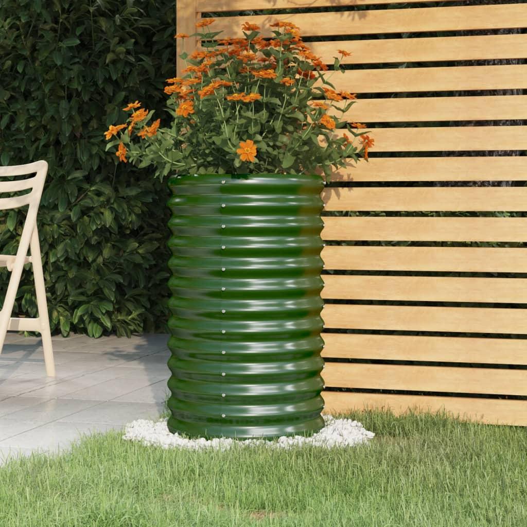 Plantekrukke 40x40x68 cm pulverlakeret stål grøn Plantekrukke 40x40x68 cm pulverlakeret stål grøn
