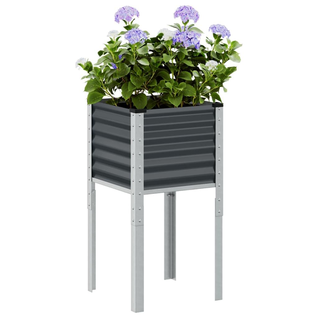Plantekrukke 45x45x88 cm stål antracitgrå Plantekrukke 45x45x88 cm stål antracitgrå